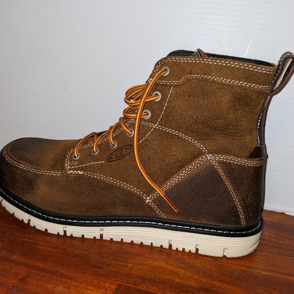 KEEN Utility Men's San Jose 6" Soft Toe Wedge Work - Size 10 Wide, Coffee Bean - Picture 10 of 14